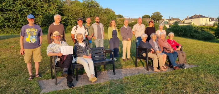 Members enjoying the 2 new benches installed by PTP