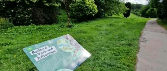 The Radfork Park interpretation board