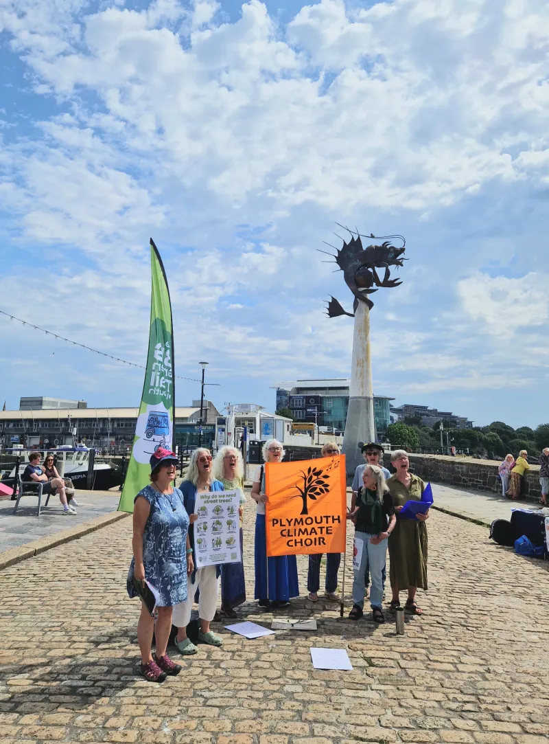 The Plymouth Climate Choir were a highlight