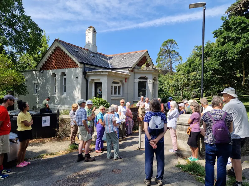 The group met outside the Park Pharmacy Trust