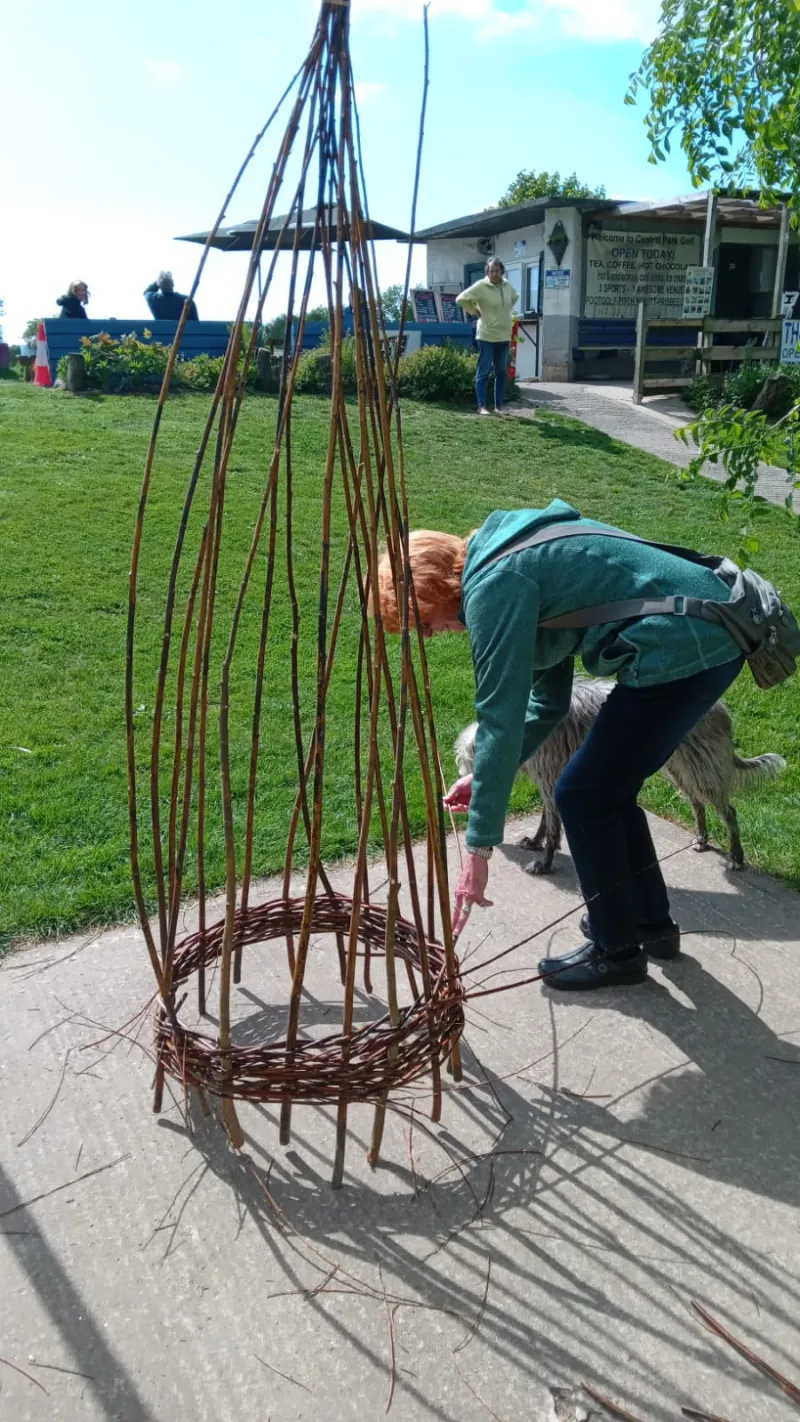 The PTP willow sculpture installed at Keyham Green Places
