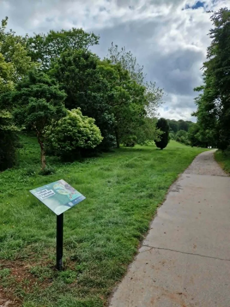 The Radfork Park interpretation board